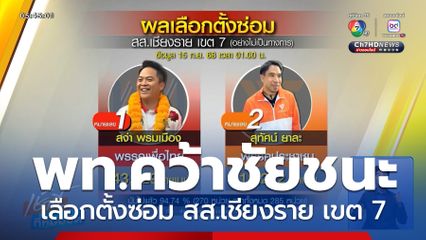 พท.คว้าชัยเลือกตั้งซ่อม สส.เชียงราย เขต 7