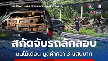 อุทยานฯ ถ้ำผาไท สนธิกำลังสกัดจับรถลักลอบขนไม้เถื่อนมูลค่ากว่า 300,000 บาท