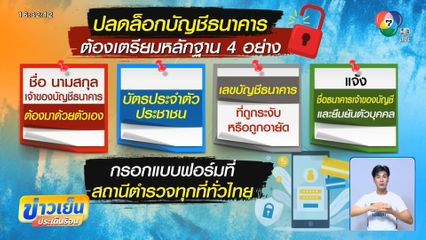 ตร.ยืนยันประสานปลดล็อกบัญชีธนาคาร ภายในครึ่งวัน