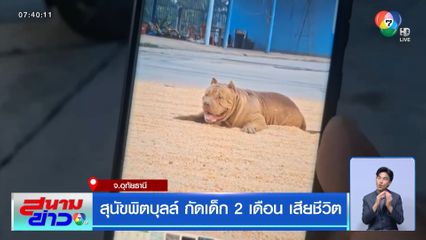 สุนัขพิตบุลล์ กัดเด็ก 2 เดือน เสียชีวิต