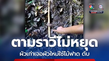 ผัวใหม่ใช้ไม้ฟาดเบ้าตาผัวเก่าดับคาสวนยาง