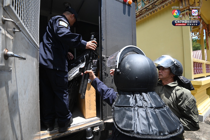 ระดมตำรวจ คฝ. จาก 3 จังหวัด ลงพื้นที่ชายแดนบ้านหนองหญ้าแก้ว