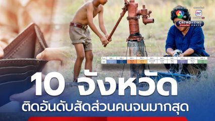 เปิดข้อมูลไทยมีคนจน 3.4 ล้านคน 10 อันดับ จังหวัดคนจนมากสุด