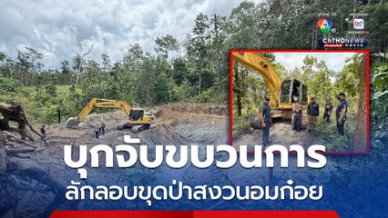บุกจับขบวนการลักลอบขุดป่าสงวนอมก๋อยเตรียมยึดป่าทั้งผืน