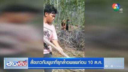 สั่งชาวกัมพูชาที่รุกล้ำอพยพก่อน 10 ต.ค. 