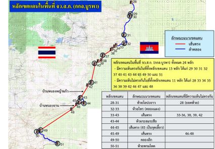 พลตรีวันชนะ งัด 24 หลักแดน จ.สระแก้ว ตอกเขมรล้ำดินแดนไทย