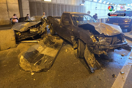 อุโมงค์ทางลอดแยกดาราสมุทร จ.ภูเก็ต รถชน 12 คัน ส่งผลให้ต้องปิดอุโมงค์ทั้งขาเข้าและขาออก ชั่วคราว