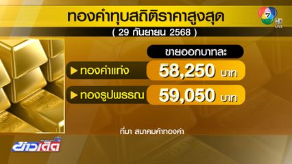 ราคาทองทุบสถิติใหม่ ทองรูปพรรณทะลุ 59,000 บาท
