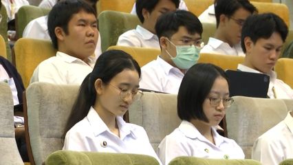 สมเด็จพระเจ้าน้องนางเธอ เจ้าฟ้าจุฬาภรณวลัยลักษณ์ อัครราชกุมารี กรมพระศรีสวางควัฒน วรขัตติยราชนารี ทรงบรรยาย เรื่อง Oncogenesis พระราชทานแก่นักศึกษาแพทย์ ชั้นปีที่ 3 คณะแพทยศาสตร์ศิริราชพยาบาล มหาวิทยาลัยมหิดล ประจำปีการศึกษา 2568