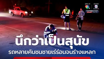 นึกว่าเป็นสุนัข รถหลายคันชนชายเร่ร่อนจนร่างแหลก