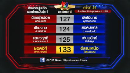 มวยเด็ด วิกหมอชิต : โปรแกรมวันอาทิตย์ที่ 5 ตุลาคม 2568