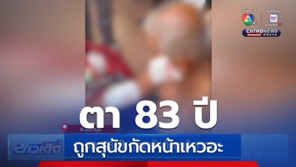 ตา 83 ปี ถูกสุนัขกัดหน้าเหวอะ