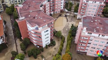 น้ำท่วมเมืองรีสอร์ตริมทะเลดำ ที่บัลแกเรีย