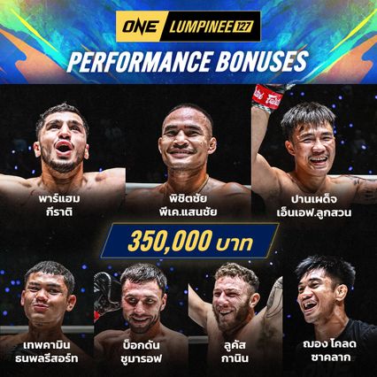 ONE Championship : ONE กระหน่ำแจกโบนัส 2 อีเวนต์ ทะลุ 7 ล้านบาท
