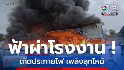 ฟ้าผ่าโรงงานผลิตแผ่นพลาสติกกันกระแทก