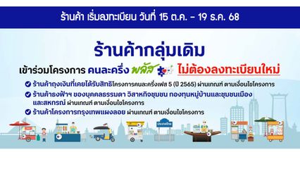 โครงการคนละครึ่ง พลัส สำหรับร้านค้า