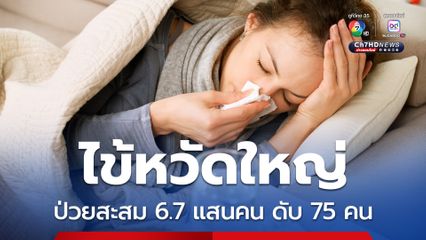 ไข้หวัดใหญ่ ป่วยแล้ว 6.7 แสนคน เสียชีวิต 75 คน