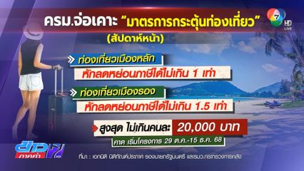 ก.คลัง ชงมาตรการท่องเที่ยวเข้า ครม.สัปดาห์หน้า