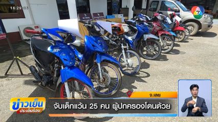 จับเด็กแว้น 25 คน ผู้ปกครองโดนด้วย
