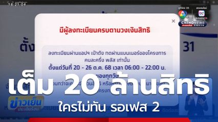 คนละครึ่งพลัส เต็ม 20 ล้านสิทธิแล้ว ไขข้อข้องใจได้สิทธิ 2,000 บาท และ 2,400 บาท