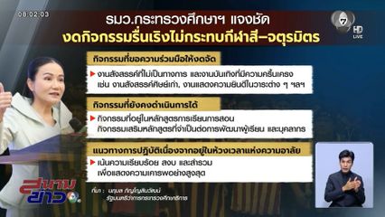 รมว.ศธ.แจงคำสั่งงดกิจกรรมรื่นเริง ไม่กระทบกีฬาสี