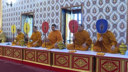 สมเด็จพระกนิษฐาธิราชเจ้า กรมสมเด็จพระเทพรัตนราชสุดา ฯ สยามบรมราชกุมารี เสด็จพระราชดำเนินไปในการพระราชทานฉันเช้าแด่พระพิธีธรรมสวดพระอภิธรรมพระบรมศพ สมเด็จพระนางเจ้าสิริกิติ์ พระบรมราชินีนาถ พระบรมราชชนนีพันปีหลวง