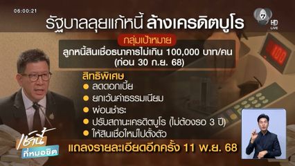 ข่าวดี ! รัฐลุยแก้หนี้เสีย-ล้างเครดิตบูโร