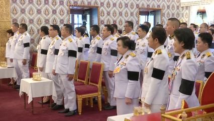 พระเจ้าวรวงศ์เธอ พระองค์เจ้าสิริภาจุฑาภรณ์ ทรงสดับพระพิธีธรรมสวดพระอภิธรรมพระบรมศพ สมเด็จพระนางเจ้าสิริกิติ์ พระบรมราชินีนาถ พระบรมราชชนนีพันปีหลวง