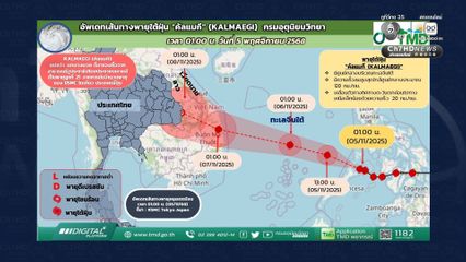ประกาศกรมอุตุนิยมวิทยา เรื่อง พายุ“คัลแมกี” ฉบับที่ 2