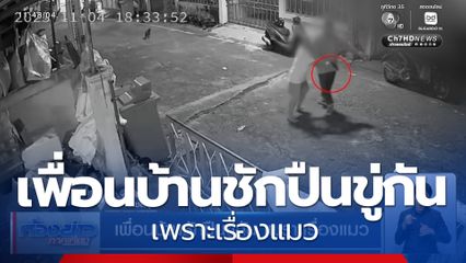 เพื่อนบ้านชักปืนขู่กัน เพราะเรื่องแมว