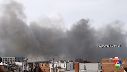 เพลิงไหม้โกดังกลางเมืองบอลทิมอร์ ในสหรัฐฯ