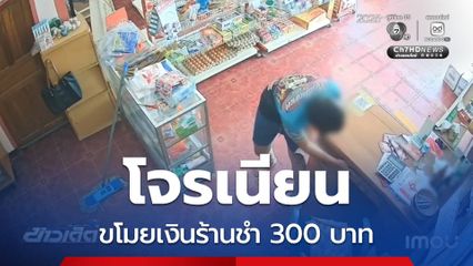 โจรเนียน ขโมยเงินร้านชำ 300 บาท