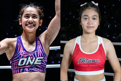 ONE ลุมพินี : อิสไลย์ เอริกา โบโมกาว รับน้องสาวน้อยมวยไทย พลอยชมพู พียู.ผ้าใบ ศึก ONE ลุมพินี 134