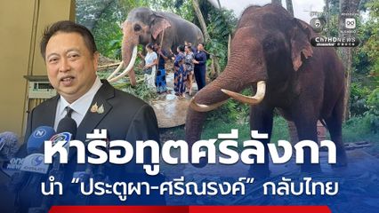 ไทย-ศรีลังกา หารือ 19 พ.ย. แนวทางนำช้างพลาย “ประตูผา - ศรีณรงค์” กลับไทย