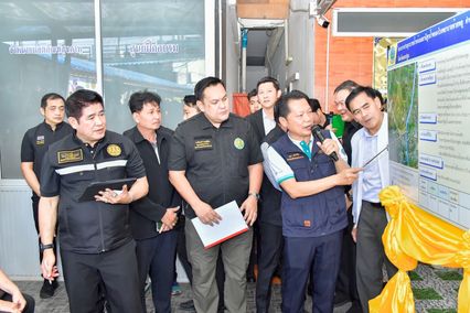 รองนายกธรรมนัสฯ นำทีมลงพื้นที่นครปฐม ติดตามโครงการประตูระบายน้ำ “ห้วยพลู - พระน้อย” เดินหน้าป้องกันน้ำท่วมยั่งยืน