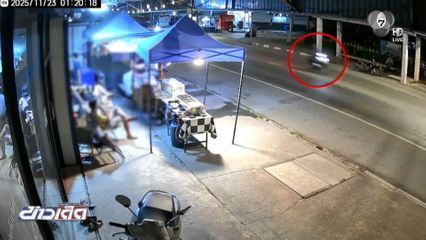 รถ จยย.ขี่ข้ามเลนชนรถกระบะ เสียชีวิต