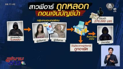 สาว PR ร้องถูกหลอกถอนเงินบัญชีม้า