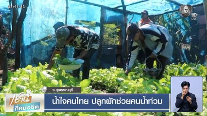 น้ำใจคนไทย ปลูกผักช่วยคนน้ำท่วม