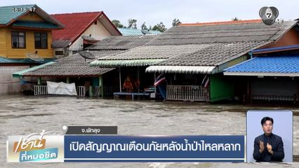 เปิดสัญญาณเตือนภัยหลังน้ำป่าไหลหลาก จ.พัทลุง