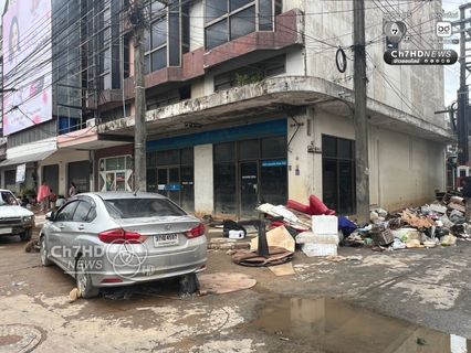 ภาพความเสียหาย หลังหาดใหญ่น้ำเริ่มลดลง