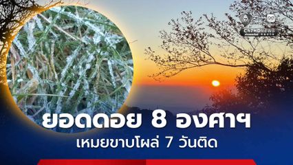 หนาวสะท้าน  ยอดดอย 5-8 องศาเซลเซียส ดอยอินทนนท์สุดฟิน "เหมยขาบ" ฤดูหนาวโผล่ 7 วันติด