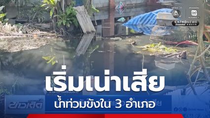 น้ำท่วมขังใน 3 อำเภอ เริ่มเน่าเสีย