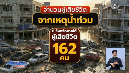 162 ศพ สังเวยน้ำท่วม 8 จังหวัดภาคใต้