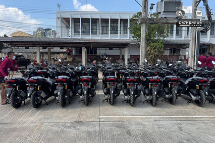 ผบ.ตร.สั่งส่งด่วน รถจยย. สายตรวจ 100 คันใหม่ ถึงหาดใหญ่แล้ว ทดแทนจมน้ำท่วม