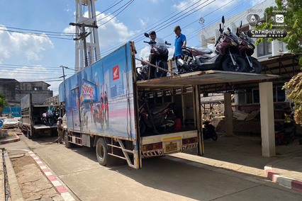 ผบ.ตร.สั่งส่งด่วน รถจยย. สายตรวจ 100 คันใหม่ ถึงหาดใหญ่แล้ว ทดแทนจมน้ำท่วม