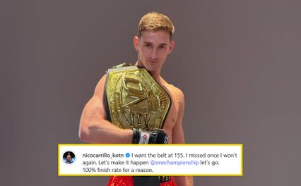 ONE Championship : นิโค คาร์ริลโล ประกาศชัดขอกระชากเข็มขัดมวยไทย ตะวันฉาย พีเค.แสนชัย