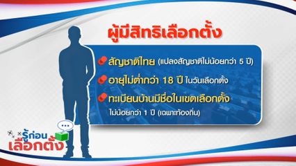 รู้ก่อนเลือกตั้ง : ผู้มีสิทธิเลือกตั้ง