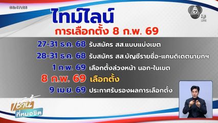 กกต.เคาะวันเลือกตั้ง สส. 8 ก.พ. 69