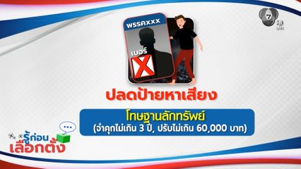 รู้ก่อนเลือกตั้ง : ปลดป้ายหาเสียง