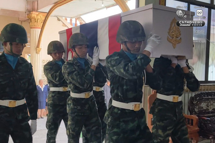 บรรยากาศสุดเศร้า ร่างพลฯ ภานุวัฒน์ กลับถึงบ้านแล้ว